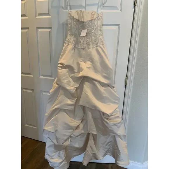 Dresses | New Nwt Beautiful Davids Bridal Size 6 Corset Womens Champagne  Wedding Dress | Poshmark